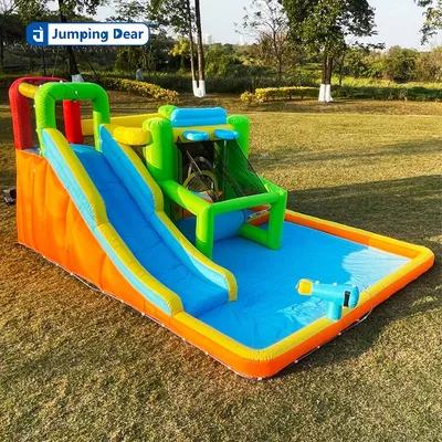 Indoor Outdoor Toy Jumping Water Trampoline Slide Combo Equipment