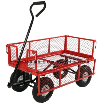 4 Wheels Metal Heavy Duty Garden Tool Cart/ Garden Cart/ Metal Tool Cart