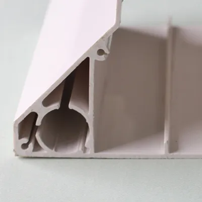White Trapezoid Large PVC Plastic Profile with Hole