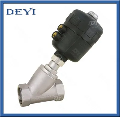 Stainless Steel Sanitary Thread Angle Seat Valve with Plastic Actuator