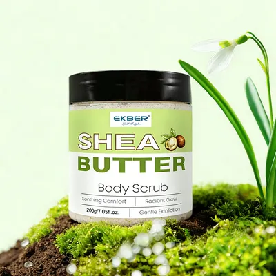 Shea Butter Skin Whitening Exfoliating Private Label Natural Coffee Body Scrub Exfoliating Deep Cleansing Shea Butter Body Scrub