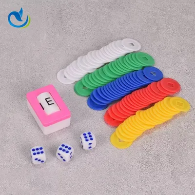 Arris Acrylic Traditional Chinese Game Dices Toy Intellectual 4-Player Bag Ruler Mahjong
