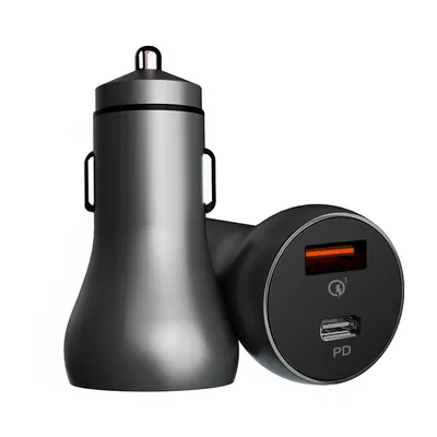 Hot Selling Dual Port 36W Pd+QC Metal Car Charger