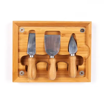 Easy Cleaned Kitchen Knife Bamboo Serving and Cutting Board Solid Chop Board