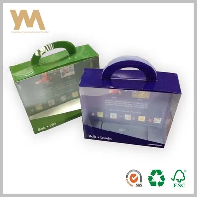 Handle Style PVC Clear Box for Gift