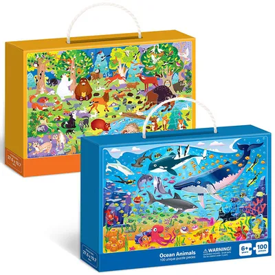 High Quality Custom Kids Jigsaw Puzzle 100 Pieces Custom Puzzle Game
