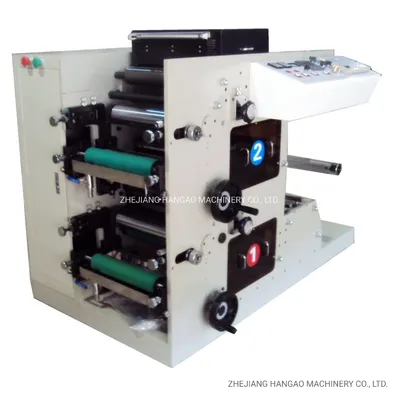 2 Color Paper Self-Adhesive Sticker Label Flexo Printing Machine Using Water-Based Ink Flexo Printing