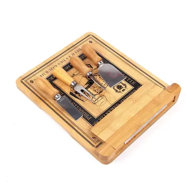 Modern Large Bamboo Acacia Cutting Cheese Boards Custom Slicer Stainless Steel Set Platter Board Set with Utensil Stainless Steel