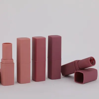 New Arrived Rubber Touch Plastic Lip Rouge Cosmetic Container Empty Lipstick Tube