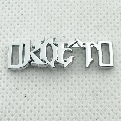 Neostar Made Chrome Private Label Accessory Engraved Enamel Name Sewing Metal Tags for Dress