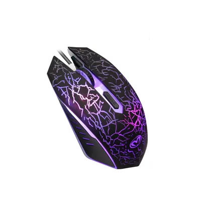4D Classic Entry-Level Optical USB Wired Gaming Mouse with 7 Color Lighting Design