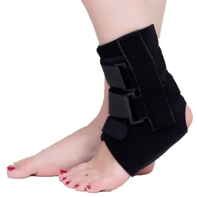 Adjustable Neoprene Ankle Stabilizer Brace, Side Support Ankle Splint Immobilizer, Compression Ankle Support for Ankle Sprain, Fracture, Ligament Injury
