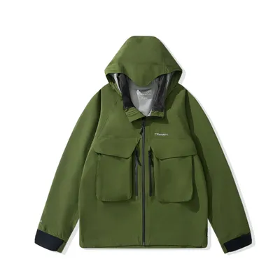 Custom Waterproof Breathable Fully Taped Seams Rain Jacket for Men