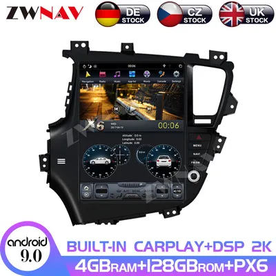 128GB Tesla Screen for KIA Optima K5 2010 2011 2012 2013 Android 9.0 Car Multimedia Player GPS Navigation Auto Radio Stereo Unit