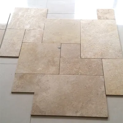 China Limestone French Versaille Pattern Travertine Floor Tile