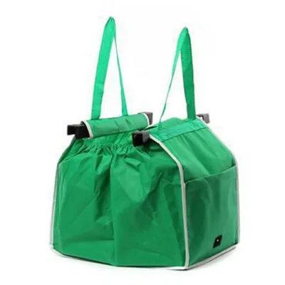 Supermarket Clamped Cart TV Products Folding Non-Woven Shopping Bags