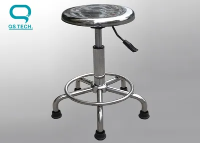 Factory Direct Biology Lab Science Furniture Round Steel Laboratory ESD PU Stool Swivel Chair