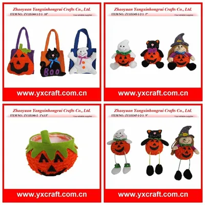 Halloween Pumpkin Cat Ghost Decoration