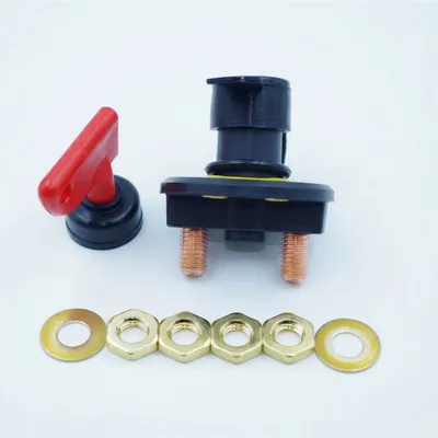 Master Battery Disconnect Switch 300A 12/24V Cut off Kill Switch Rotary Power Isolator with Keys for Marine ATV Vehicle
