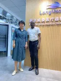 Customers receive visitors