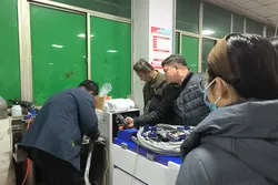 Customers visit the factory