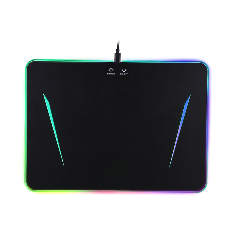 Christmas Promotion Custom Design Printed Hard Surface Non Slip RGB Gaming Mouse Mats Home Office Accessories Computer Mouse Pad for Gamer