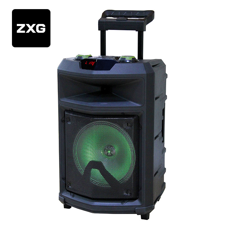 Powerful Moveable Stage Speaker Portable LED Battery Trolley Amplifier Mega Mini Wireless Microphone MP3 Player Bluetooth Audio Loud Speaker Outdoor Party