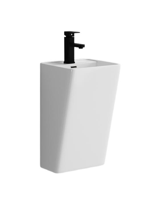Excellent Hot-Water Resistance Bathroom Basin Wall Hung Pedestal Basin
