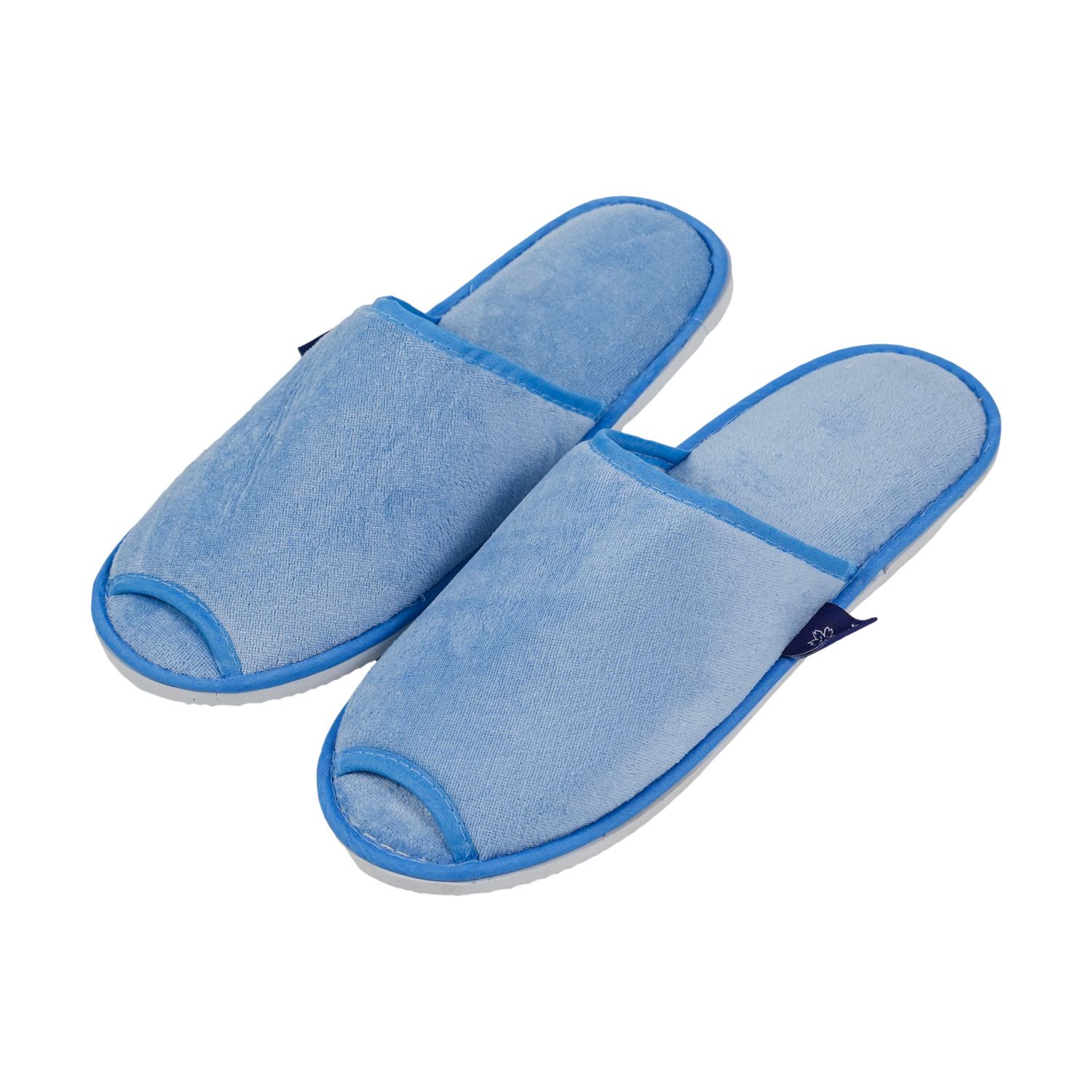 Dense Velvet and Imitation Cut Velvet Hotel Slippers Lavish Pairing