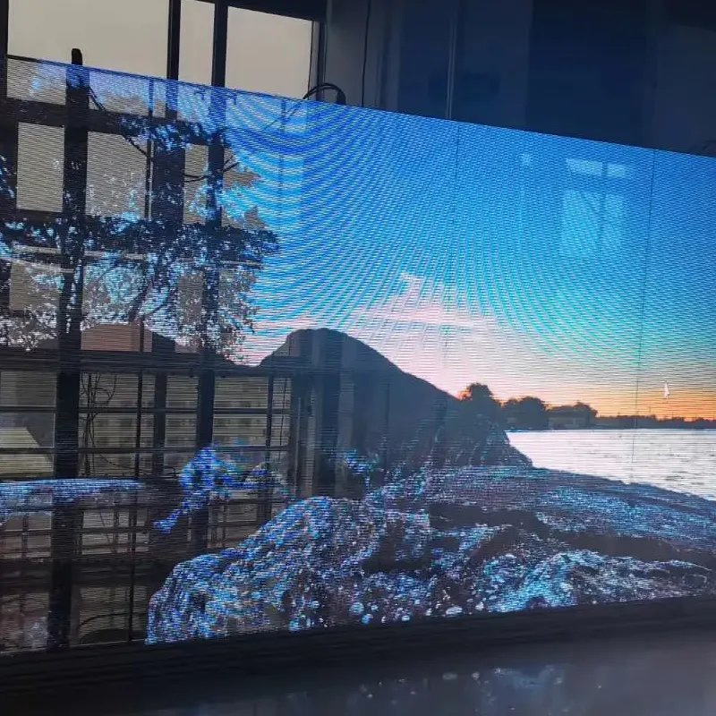 High Transparency Full Color Video LED Video Wall P2.6 Indoor Transparent Glass LED Display Screen