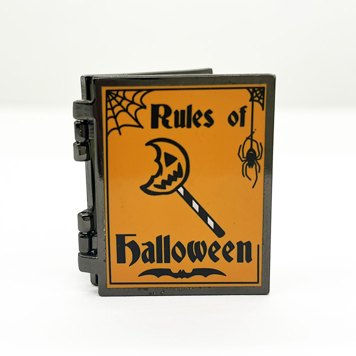 Unique Design Custom Folding Hinged Lapel Pin Badge Halloween Metal Hinge Holiday Enamel Pin Badge