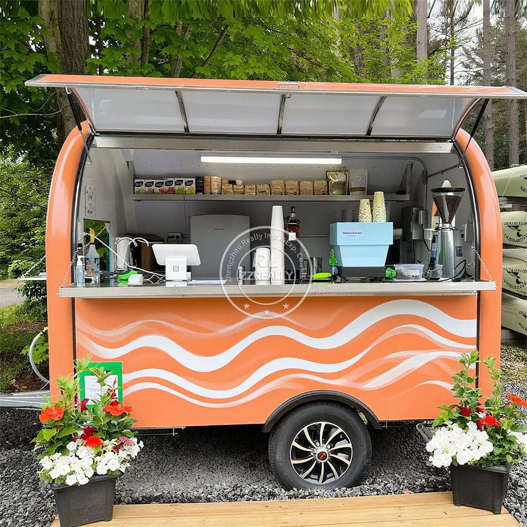 Street Ice Cream Cart Catering Trailer Mobile Food Trailer with Full Kitchen