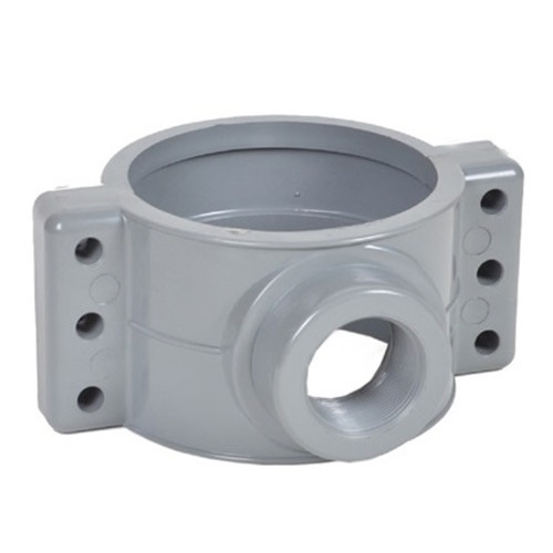 High Quality Plastic Pipe Fitting Saddle Clamp PVC Pipe Saddle Clamp UPVC Pressure Pipe Fitting Clamp Saddle Coupling for Water Supply DIN Standard 1.0MPa