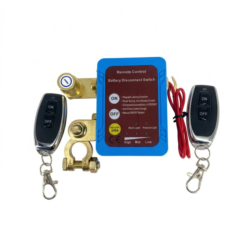 Heavy-Duty 12VDC Battery Disconnect Switch Master Switch Easy Install Power Kill Battery Isolator for Car RV Marine Truck