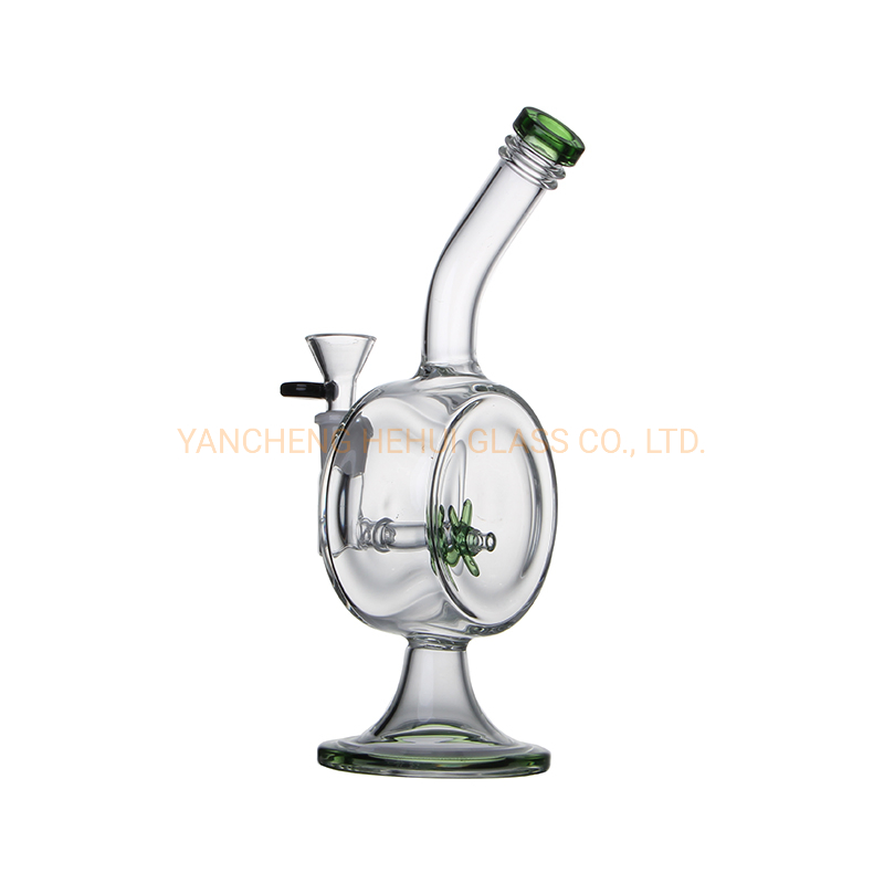 Thick Glass Sturdy Base and Great Handifcrafts Welding Windmill Per Water Pipe for Smoking
