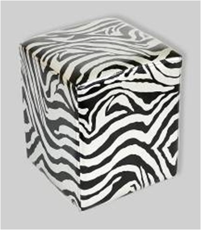 PU Leather Folded Box Stool /Storage Case Bin Cube Ottoman (HR201110)