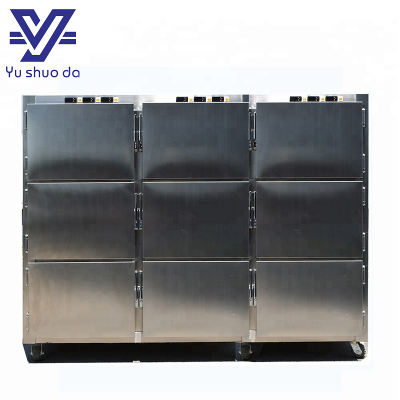 High Quality Hospital Morgue Refrigeration Equipment 9 Bodies Freezer