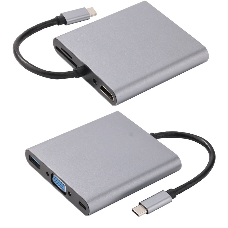 4-in-1 USB C Hub with HDMI® , VGA, USB 3.0, Power Delivery