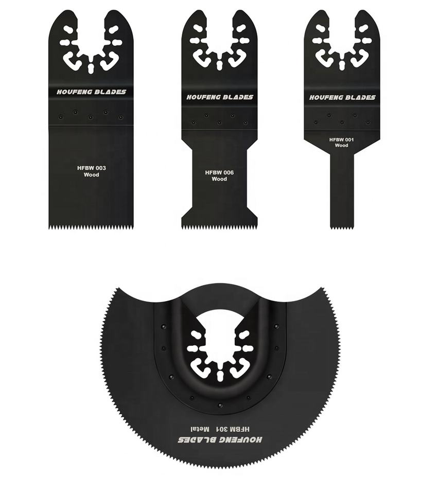 4 PCS Mix Oscillating Multi Tool Quick Release Saw Blades Set for Wood, Plastic, Metal