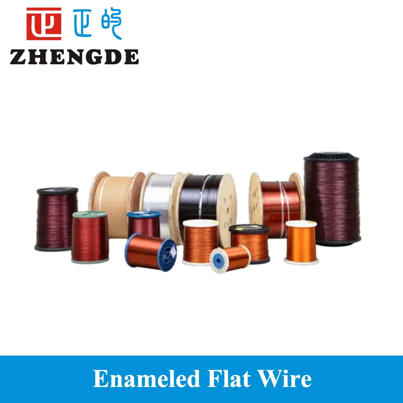Enameled Flat Cooper or Aluminum Wire with Lighter Weight and Higher Power Density of Electronics