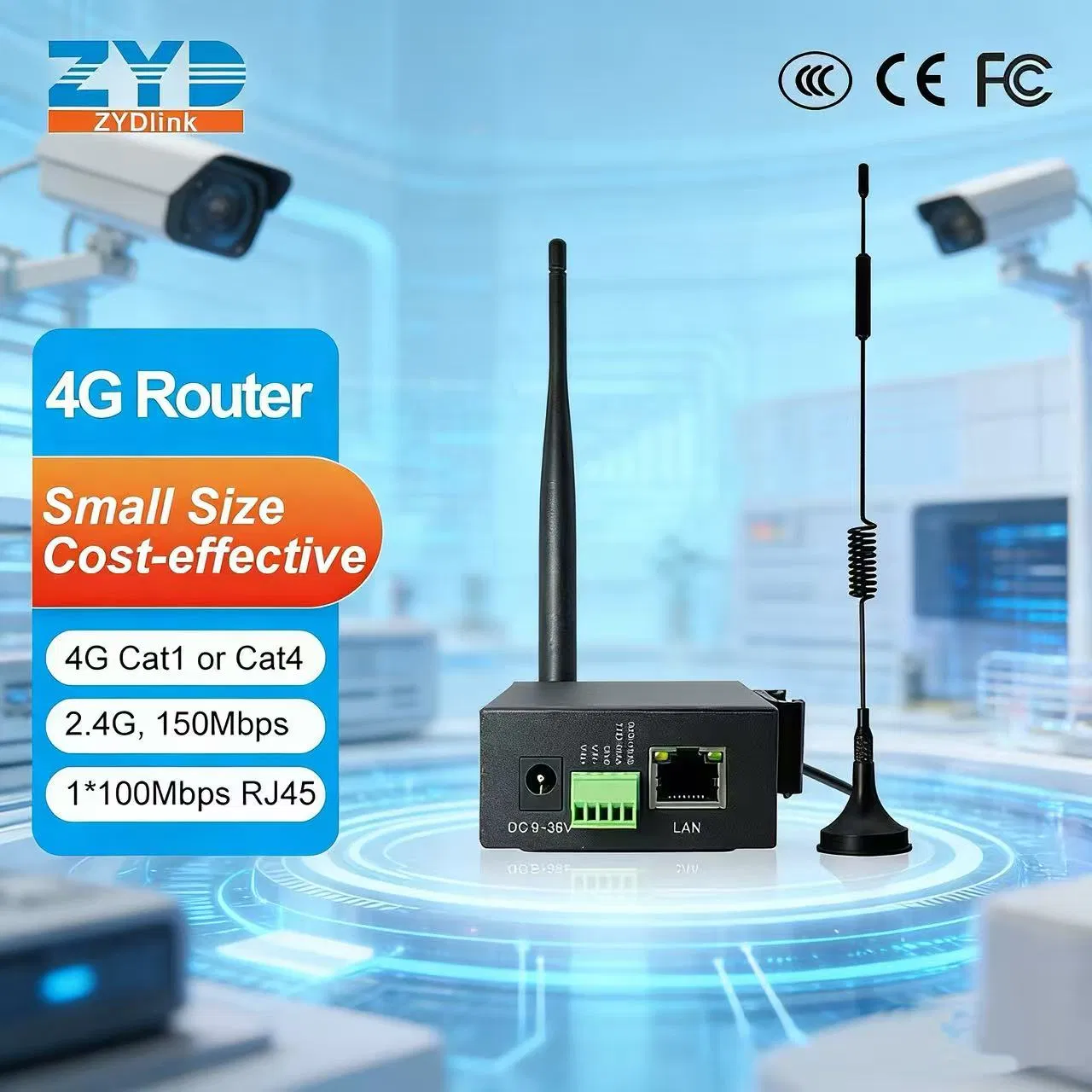 Metal Case 4G LTE Wireless Industrial Router for Industrial Monitoring Site