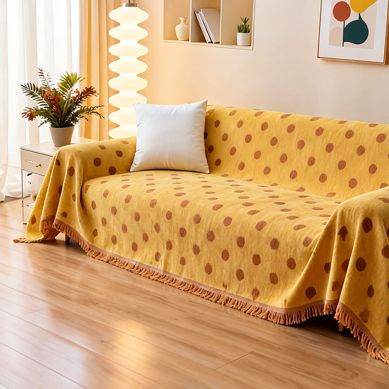 Reversible Double Sided Non-Slip Fitted Couch Cover Sofa Slipcover Protector