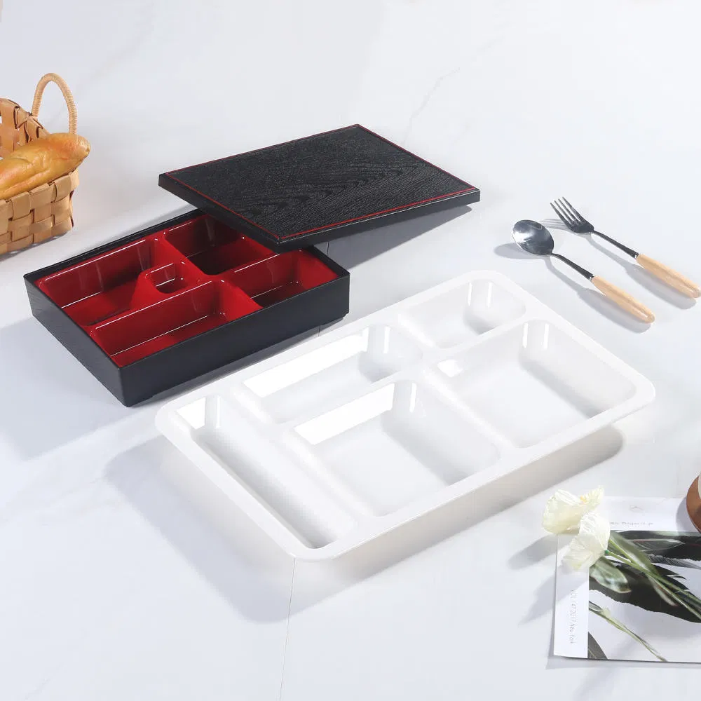 Plastic Lunch Box - PP/PC Commercial Sectioned Japanese-Style Meal Tray