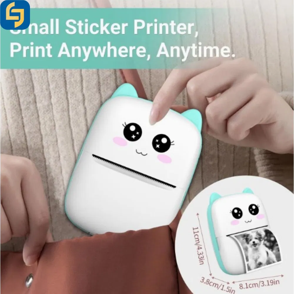 Compact Photo Printer Wireless - No Ink Required, 300dpi HD Instant Prints for Phone
