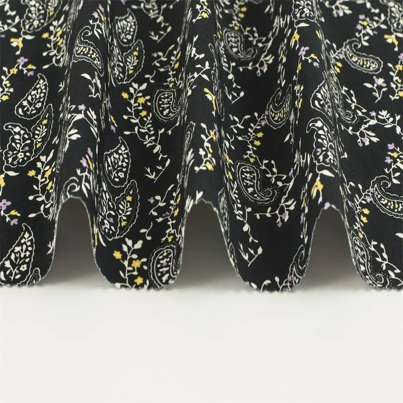 Customized Design Viscose/Nylon Spandex Bengaline High Elastic Printed Fabric for Pants Leggings and Dresses
