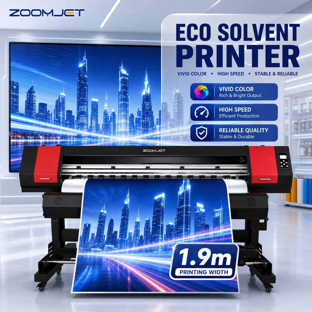 Industrial 1.8m Dx5 Eco Solvent Printing Machine for Sticker Poster Photo Paper