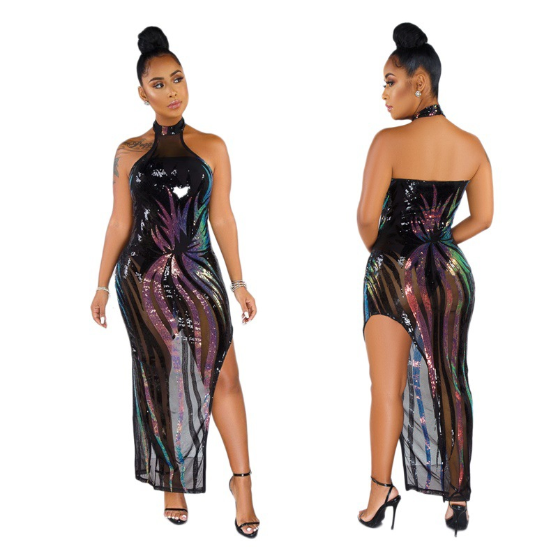 Women Clothing Women Casual Dress Plus Backless Max Bodycon Dress for Lady
