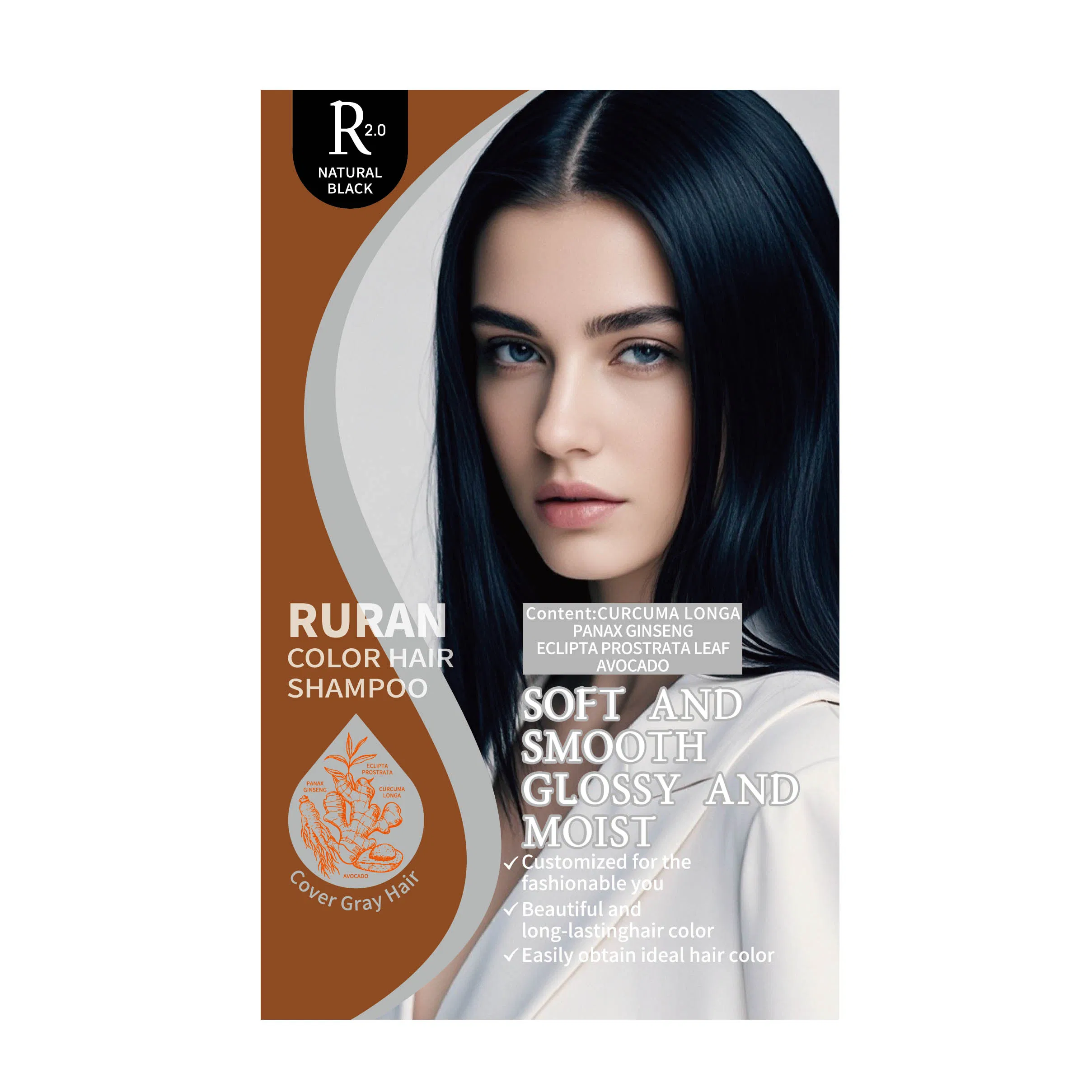 OEM Factory Professional Hair Shampoo Ammonia Free Hair Color Shampoo Black Shampoo