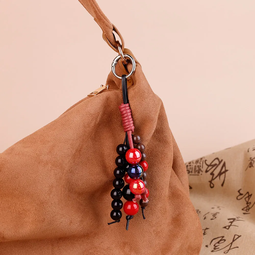 Natural Fruit Core Beads Supplier Custom Shape & Color Bag Charms for Promotion