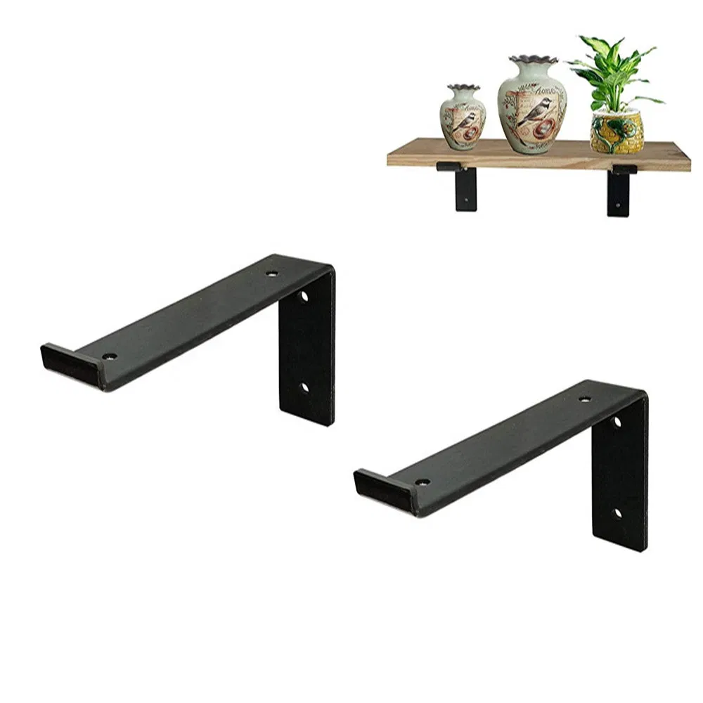 Wholesale Heavy Duty Hook L Support Cast Iron Steel Angle Wall Mounted Cast Iron Metal Steel Shelf Support Brackets